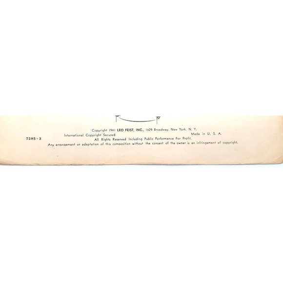 Vintage Sheet Music 1941 I Understand Dorsey Mabel Wayne Kim Gannon Leo Feist - Picture 3 of 4